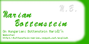 marian bottenstein business card
